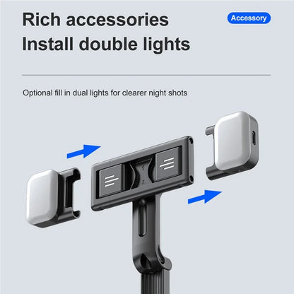 P02 Desktop Live Streaming Gimbal Camera Panoramic Follow Stand 360-Degree AI Face Recognition Stabilizer