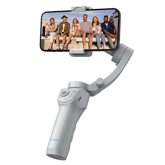 M01 Handheld Gimbal Stabilizer Anti-Shake 3-Axis Cell Phone Stabilizer with Fill Light, Face Follow Photography for Live Streaming