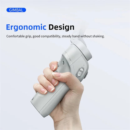M01 Handheld Gimbal Stabilizer Anti-Shake 3-Axis Cell Phone Stabilizer with Fill Light, Face Follow Photography for Live Streaming