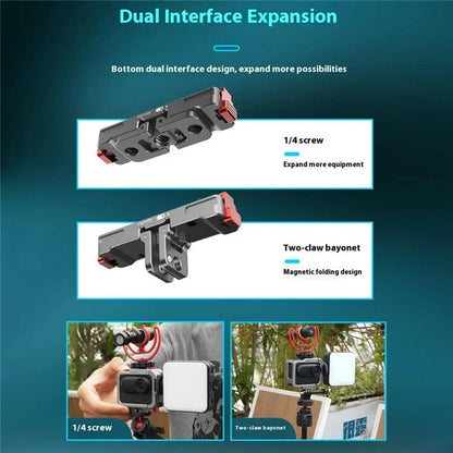 FLYMILE Camera Mount Adapter for Insta360 GO3 / GO3S Magnetic Quick Release Bracket Camera Accessories