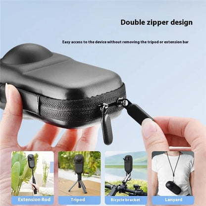 BRDRC For Insta360 X4 Action Camera Drop-Proof Storage Case Portable Protective Bag, Support Lens Cover