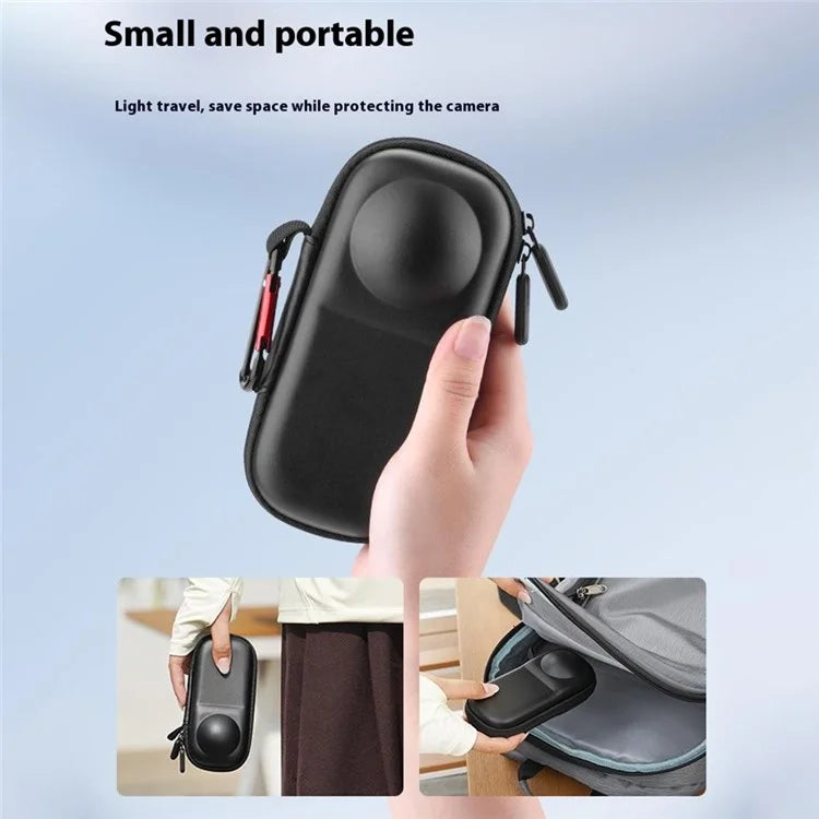 BRDRC For Insta360 X4 Action Camera Drop-Proof Storage Case Portable Protective Bag, Support Lens Cover