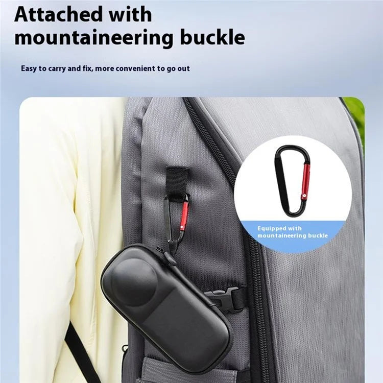 BRDRC For Insta360 X4 Action Camera Drop-Proof Storage Case Portable Protective Bag, Support Lens Cover