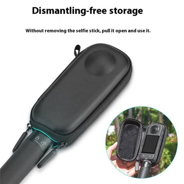 BRDRC For Insta360 X3 / One X2 / One X Action Camera Storage Case PU Protective Bag