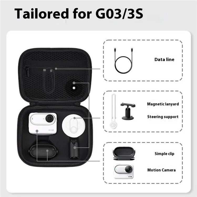 FLYMILE For Insta360 GO 3S / GO 3 Storage Case Camera and Accessories Carrying Bag