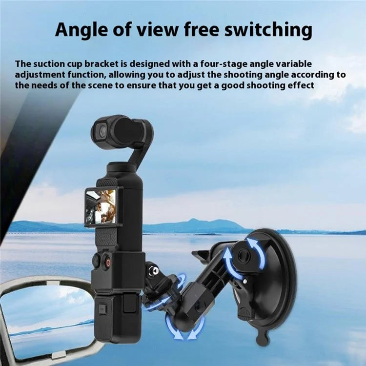 BRDRC For DJI Osmo Pocket 3 Suction Cup Mount Holder Car Sport Camera Bracket