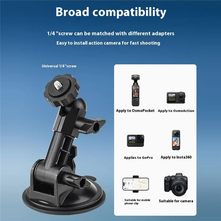 BRDRC For DJI Osmo Pocket 3 Suction Cup Mount Holder Car Sport Camera Bracket