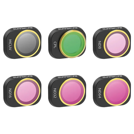 SUNNYLIFE N4P-FI730 For DJI Mini 4 Pro 6Pcs / Set MCUV+CPL+ND8+ND16+ND32+ND64 Lens Filters Optical Glass Filter