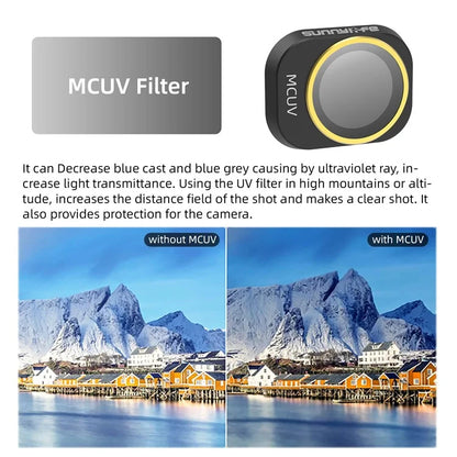 SUNNYLIFE N4P-FI730 For DJI Mini 4 Pro 6Pcs / Set MCUV+CPL+ND8+ND16+ND32+ND64 Lens Filters Optical Glass Filter