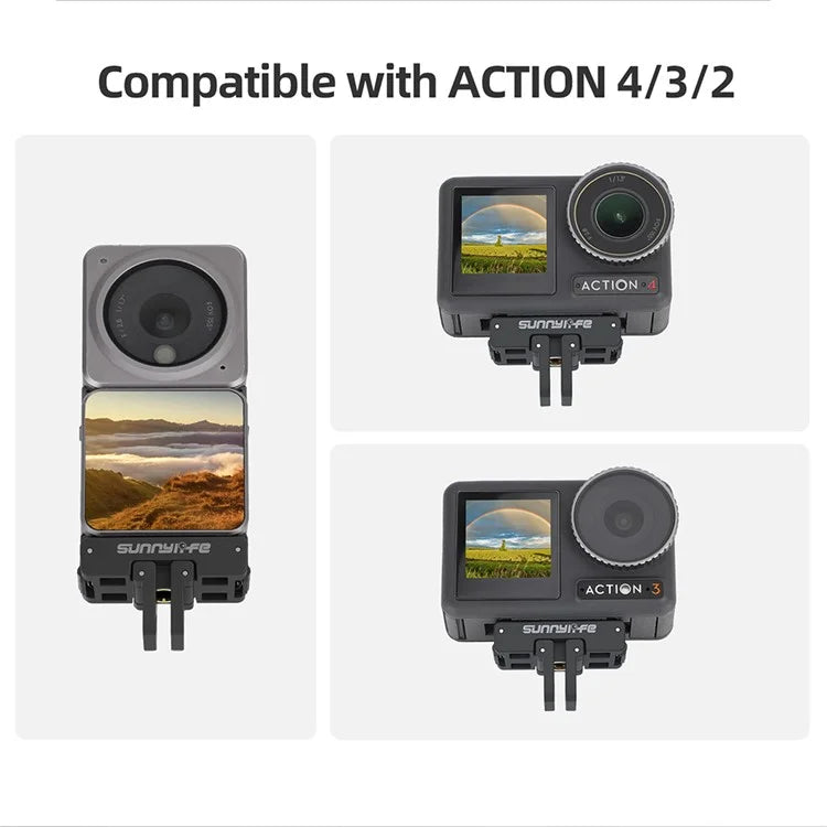 SUNNYLIFE AD691 Magnetic Adapter for DJI Osmo Action 4 / 3 / 2 Quick-release Selfie Stick Tripod Adapter Mount