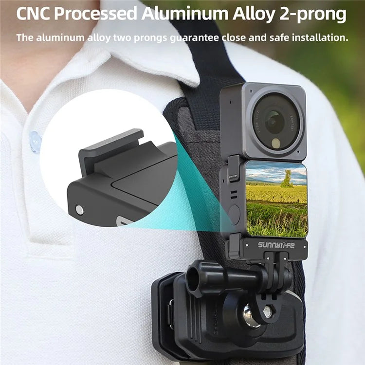 SUNNYLIFE AD691 Magnetic Adapter for DJI Osmo Action 4 / 3 / 2 Quick-release Selfie Stick Tripod Adapter Mount