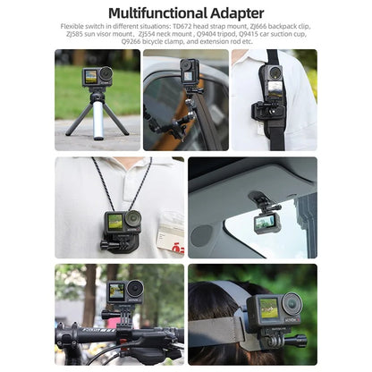 SUNNYLIFE AD691 Magnetic Adapter for DJI Osmo Action 4 / 3 / 2 Quick-release Selfie Stick Tripod Adapter Mount