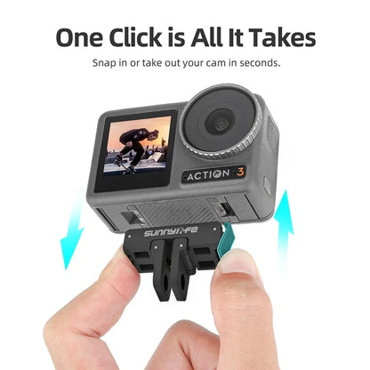 SUNNYLIFE AD691 Magnetic Adapter for DJI Osmo Action 4 / 3 / 2 Quick-release Selfie Stick Tripod Adapter Mount