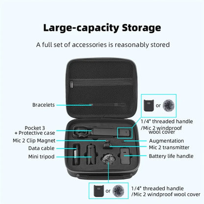 BRDRC Carrying Case for DJI Osmo Pocket 3 Spill Resistant Pocket Camera Portable Storage Bag