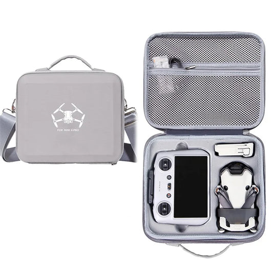 For DJI Mini 4 Pro Drone RC / RC2 Controller EVA Shockproof Carrying Case Crossbody Bag