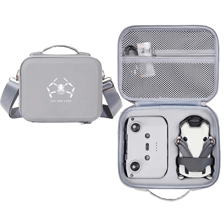 For DJI Mini 4 Pro EVA Shockproof Carrying Case Drone RC-N1 / N2 Controller Crossbody Bag