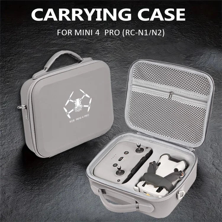 For DJI Mini 4 Pro EVA Shockproof Carrying Case Drone RC-N1 / N2 Controller Crossbody Bag