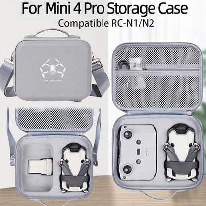 For DJI Mini 4 Pro EVA Shockproof Carrying Case Drone RC-N1 / N2 Controller Crossbody Bag
