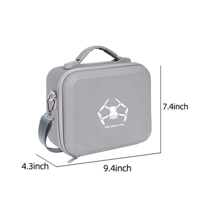 For DJI Mini 4 Pro EVA Shockproof Carrying Case Drone RC-N1 / N2 Controller Crossbody Bag