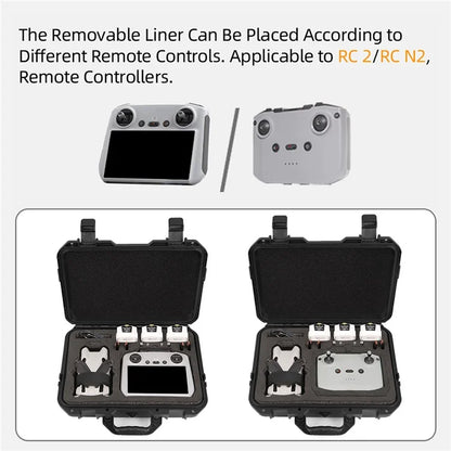 For DJI Mini 4 Pro Explosion-Proof Suitcase Shockproof Lining Portable Storage Box
