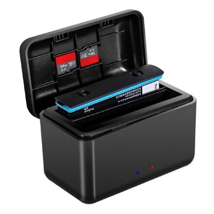 For Insta360 X4 Action Camera Battery Charger Hub Charging Station Storage Case