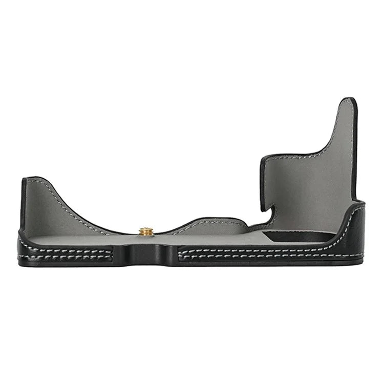 For Nikon Z 6 / Z 6II Textured Leather Camera Bag Bottom Case Easy to Replace Battery