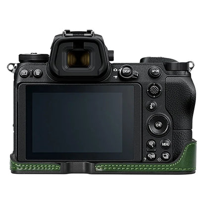 For Nikon Z 6 / Z 6II Textured Leather Camera Bag Bottom Case Easy to Replace Battery