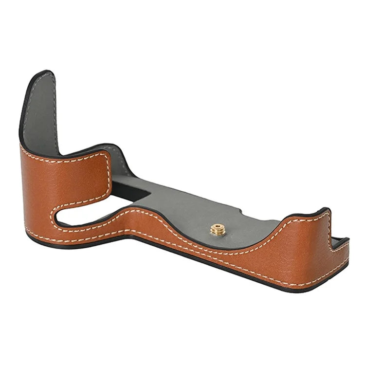 For Nikon Z 6 / Z 6II Textured Leather Camera Bag Bottom Case Easy to Replace Battery