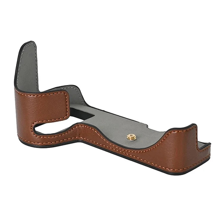 For Nikon Z 6 / Z 6II Textured Leather Camera Bag Bottom Case Easy to Replace Battery