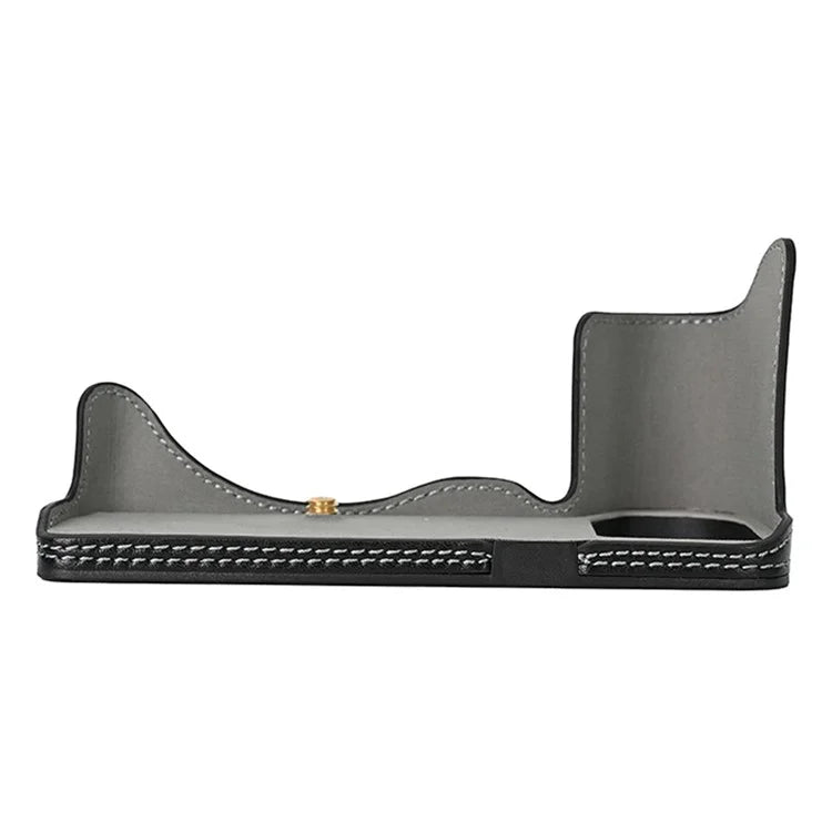 For Panasonic Lumix S5 / S5 II Leather Camera Half Cover Bottom Case with Battery Opening