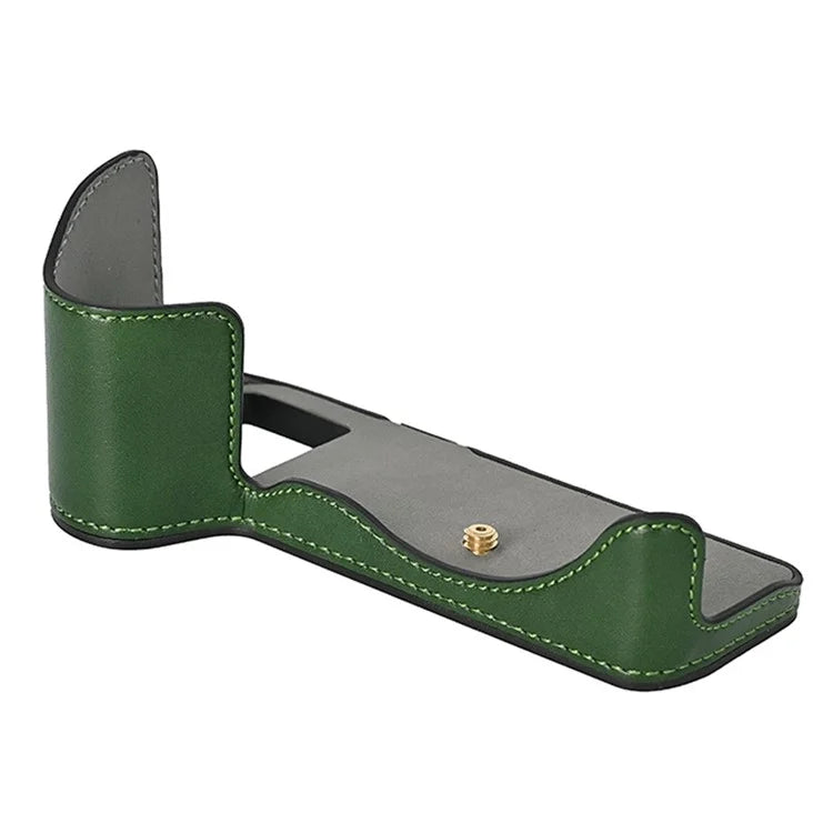 For Panasonic Lumix S5 / S5 II Leather Camera Half Cover Bottom Case with Battery Opening