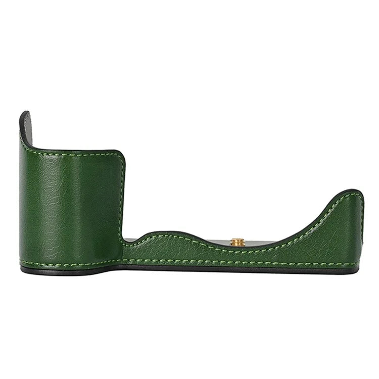 For Panasonic Lumix S5 / S5 II Leather Camera Half Cover Bottom Case with Battery Opening