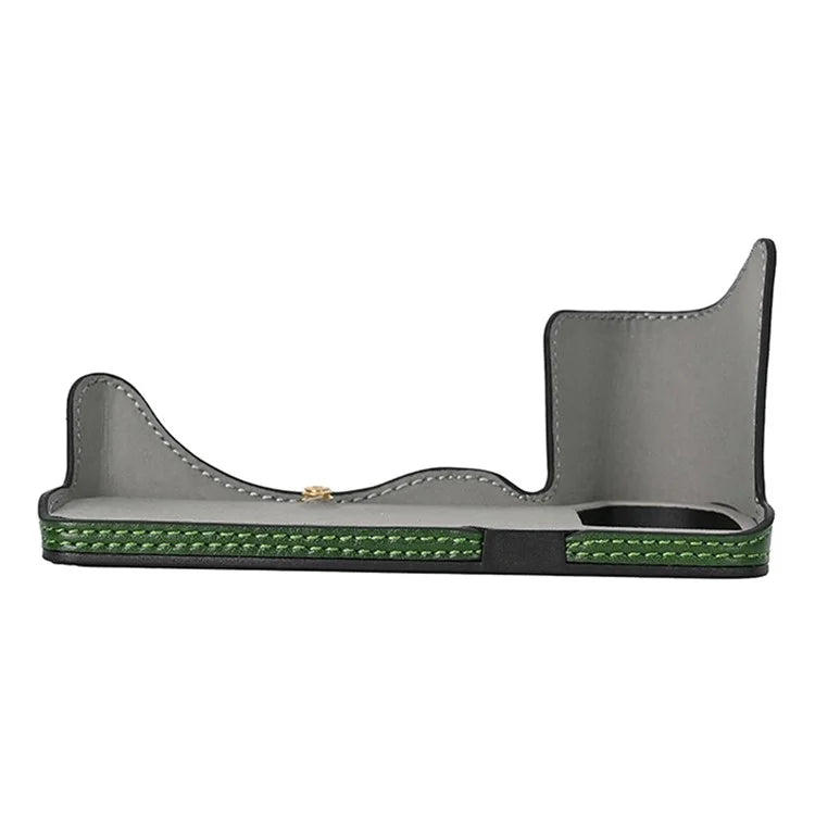 For Panasonic Lumix S5 / S5 II Leather Camera Half Cover Bottom Case with Battery Opening