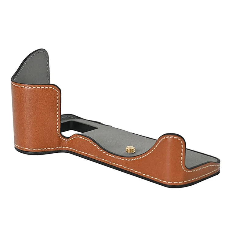 For Panasonic Lumix S5 / S5 II Leather Camera Half Cover Bottom Case with Battery Opening