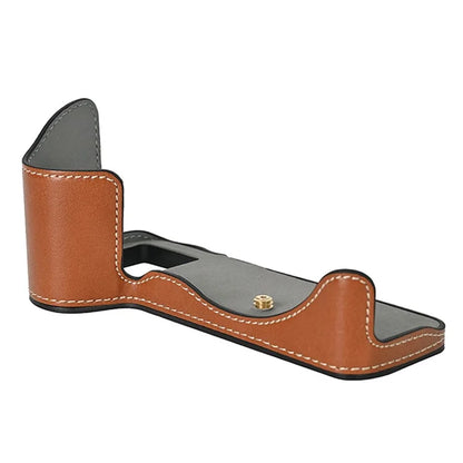 For Panasonic Lumix S5 / S5 II Leather Camera Half Cover Bottom Case with Battery Opening