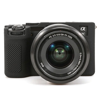 For Sony A7C II / A7CR Textured Case Anti-Scratch Silicone Cover Camera Sleeve