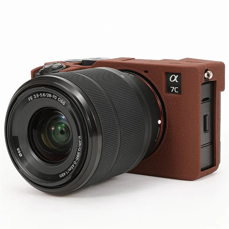 For Sony A7C II / A7CR Textured Case Anti-Scratch Silicone Cover Camera Sleeve