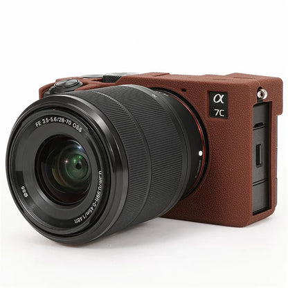 For Sony A7C II / A7CR Textured Case Anti-Scratch Silicone Cover Camera Sleeve