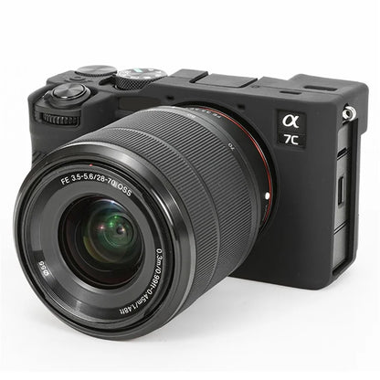 For Sony A7C II / A7CR Anti-Drop Camera Cover Glossy Silicone Protective Case