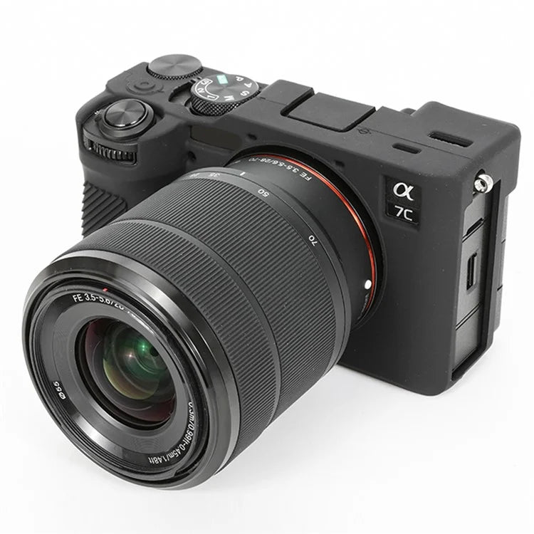 For Sony A7C II / A7CR Anti-Drop Camera Cover Glossy Silicone Protective Case