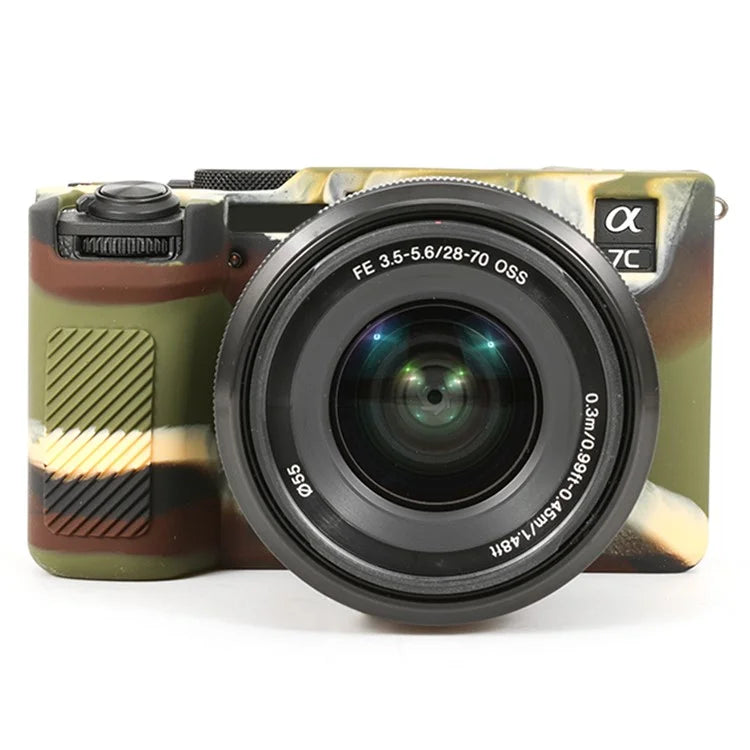 For Sony A7C II / A7CR Anti-Drop Camera Cover Glossy Silicone Protective Case