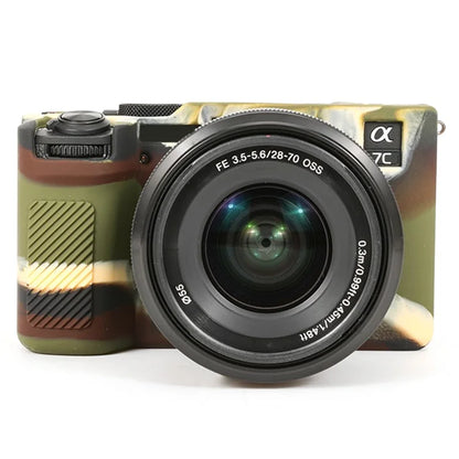 For Sony A7C II / A7CR Anti-Drop Camera Cover Glossy Silicone Protective Case