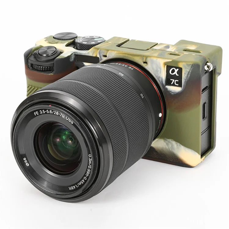 For Sony A7C II / A7CR Anti-Drop Camera Cover Glossy Silicone Protective Case