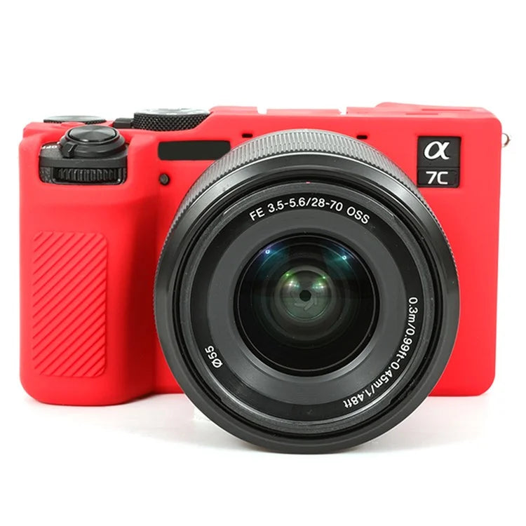 For Sony A7C II / A7CR Anti-Drop Camera Cover Glossy Silicone Protective Case