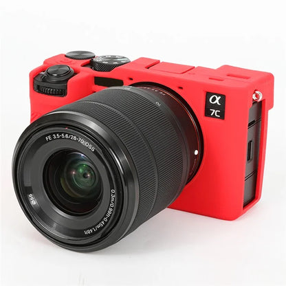 For Sony A7C II / A7CR Anti-Drop Camera Cover Glossy Silicone Protective Case