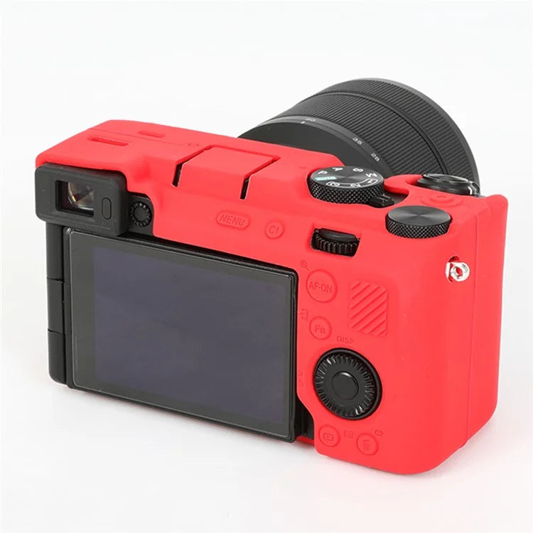 For Sony A7C II / A7CR Anti-Drop Camera Cover Glossy Silicone Protective Case