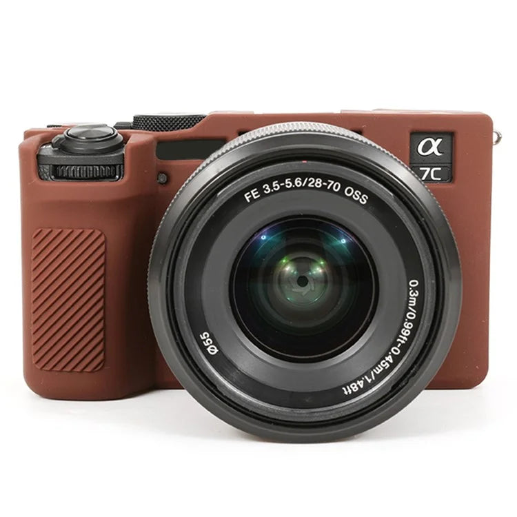 For Sony A7C II / A7CR Anti-Drop Camera Cover Glossy Silicone Protective Case