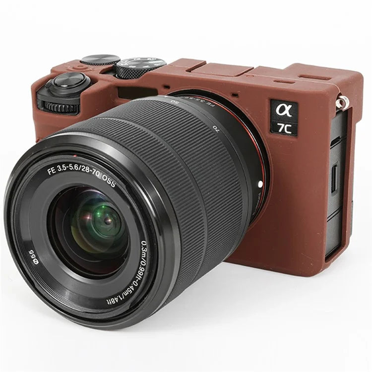For Sony A7C II / A7CR Anti-Drop Camera Cover Glossy Silicone Protective Case