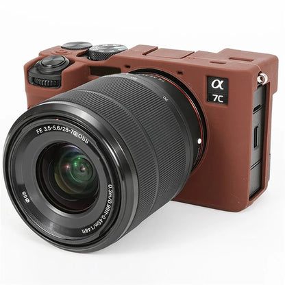 For Sony A7C II / A7CR Anti-Drop Camera Cover Glossy Silicone Protective Case