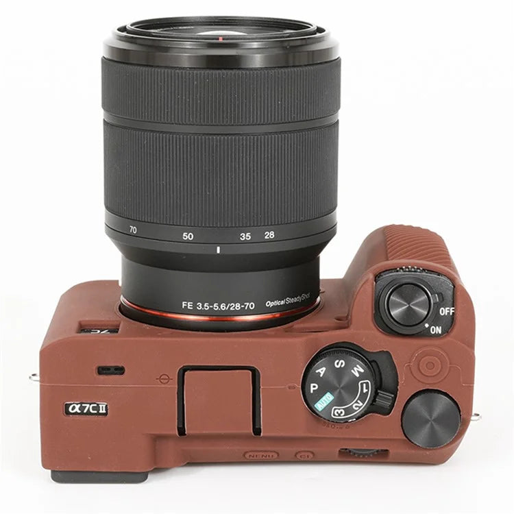 For Sony A7C II / A7CR Anti-Drop Camera Cover Glossy Silicone Protective Case